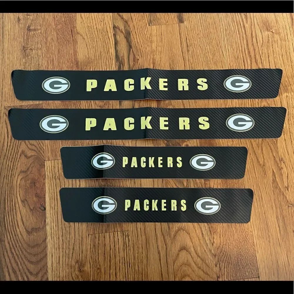 Green Bay Packers threshold protector in Black, yellow and Green set of 4 NWT